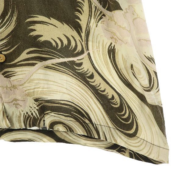 JAPANESE CLASSIC SCRIPT Overall Handle Short Sleeve Aloha Shirt M Men's Used