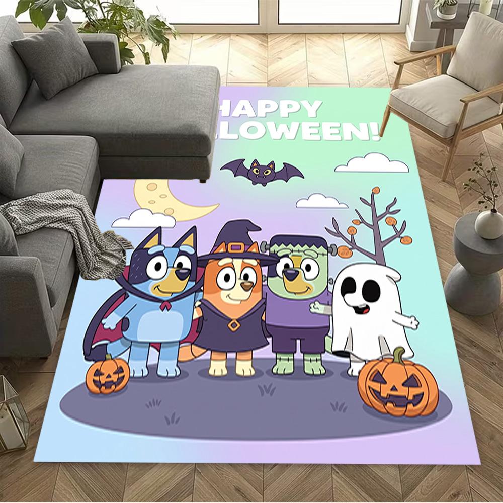 Halloween Night Adventure Area Rug Design for Dormitory Kitchen Study room Outdoor Anti-slip Rug Anime Office Decor