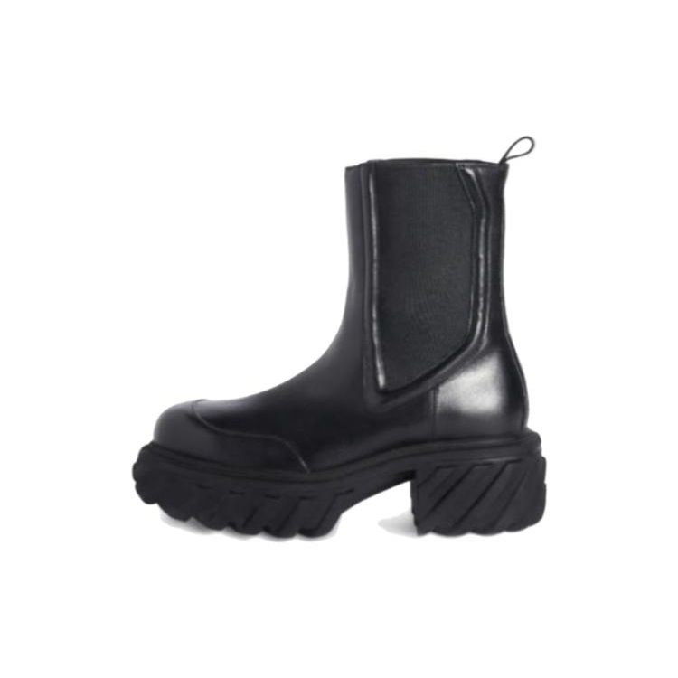 

Off-White Тракторные ботинки челси черные женские кроссовки OWID039F23LEA001-1010 36