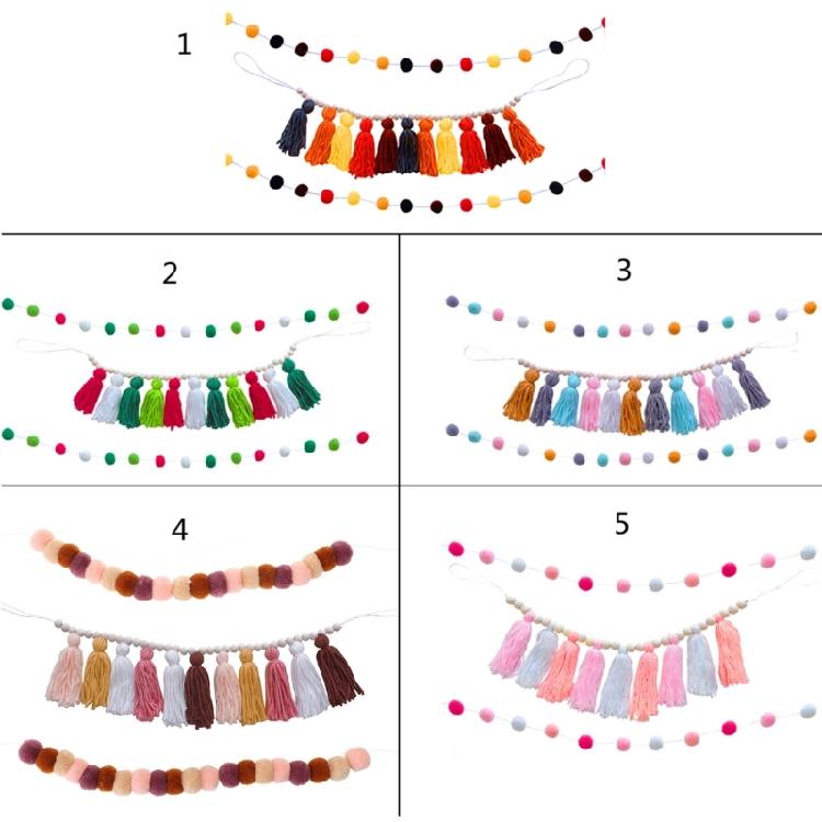 Nordic Hanging Tassel for Nursery Decor Bunting Birthday Party Decorations Carni