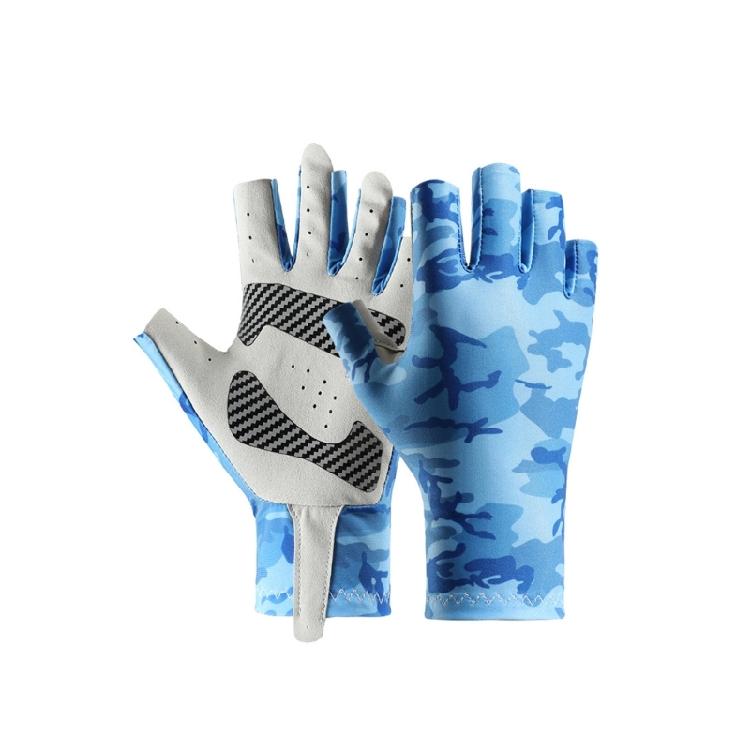 Outdoor Fishing Gloves Ice Silk Breathable Antislip Half Finger Glove Sun Protections Cycling Glove Wear Resistant