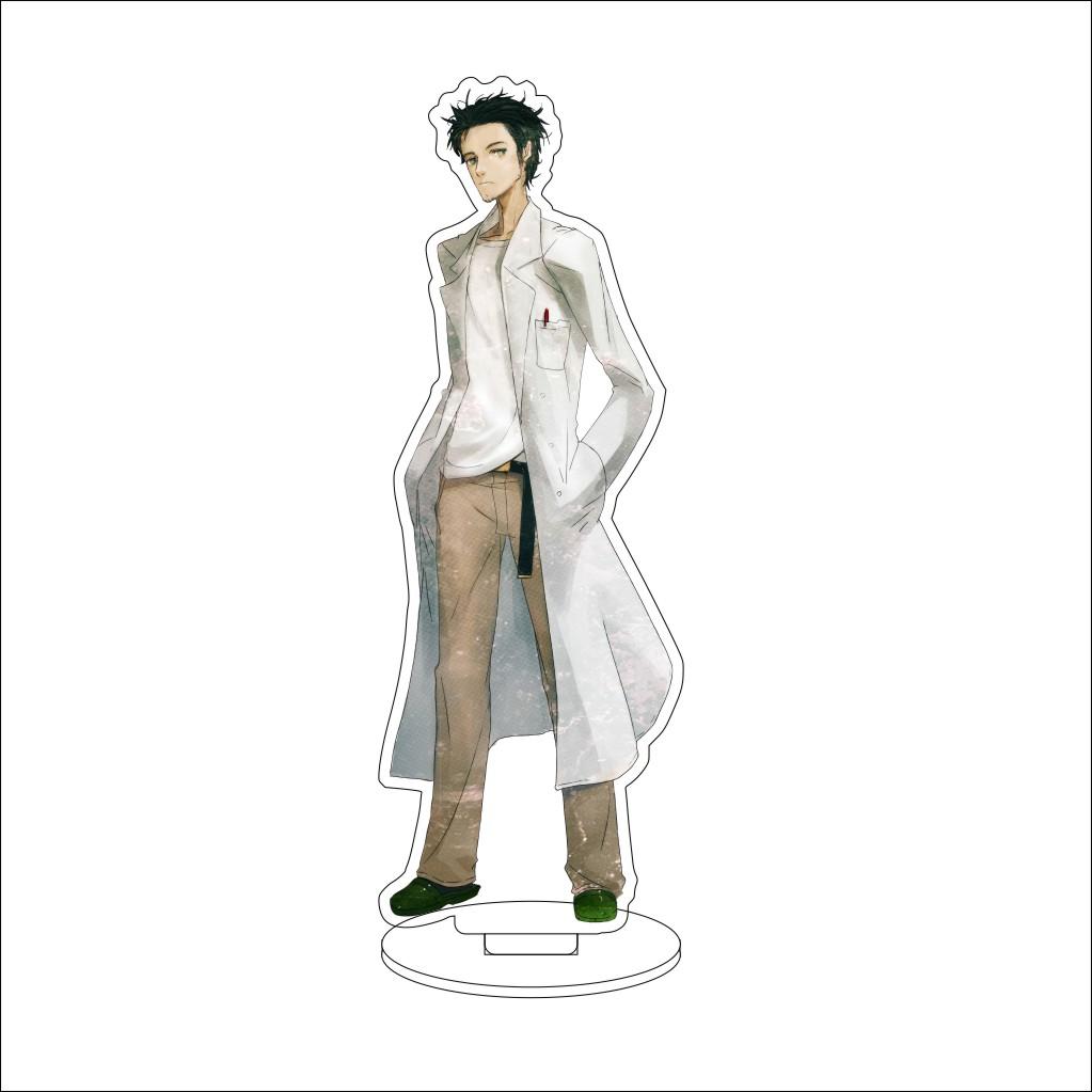 16CM Anime Steins Gate Cosplay Acrylic Stand Ornaments Shiina Mayuri Okabe Rintarou Makise Kurisu Figure Stand Halloween Gifts