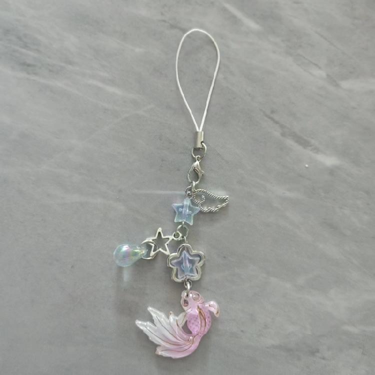 Multipurpose Fish Star Bead Phone Charm Pendant Versatile Keychain Accessory for Bags and Wallets Travel Friendly