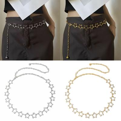 Adjustable Chain Belt Gold/Silver Waist Chain Trendy Metal Waist Belts  Clothing Accessories