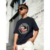 Boys' Simple Letter Small Label Printed Short Sleeved T-shirt Summer Loose Casual Children's Round Neck Top