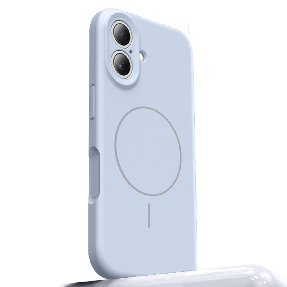 

For iPhone 17 Case Compatible with MagSafe Liquid Silicone + PC Phone Cover with Camera Touch Control Button H