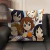 Anime KKON ON Cute Cushion Cover Natural Linen Organic Fabric DoubleSided Printing Sofa Home Decor Gift Pillow Case