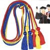 170CM Graduation Honor Cord Double Fringe Tassels Long Rope for Academic Ceremony Student Outfit Party Accessory