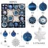 6cm Electroplated Shiny Irregular Christmas Tree Ball Set