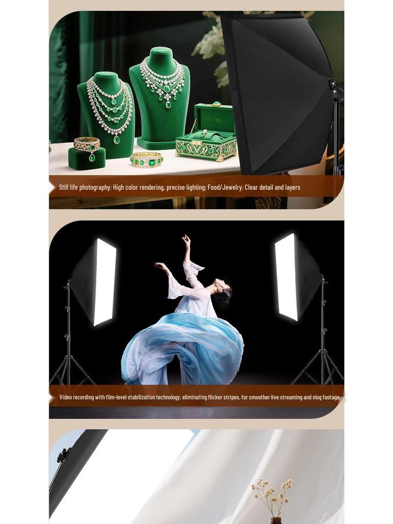 5070 Softbox Lighting Kit for Photography & Video Broadcasting: Indoor Portrait & Clothing Shooting