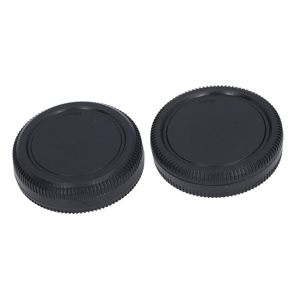 2 Sets Front Rear Lens Covers Dustproof Protective Camera Lens Caps for Fujifilm GFX Series SLR Camera