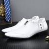 Nové Pánské Kožené Designové Luxusní Značkové Boty Měkká Podrážka Business Casual Svatba Boty pro Muže Černé Elegantní Mokasíny Zapatillas Hombre