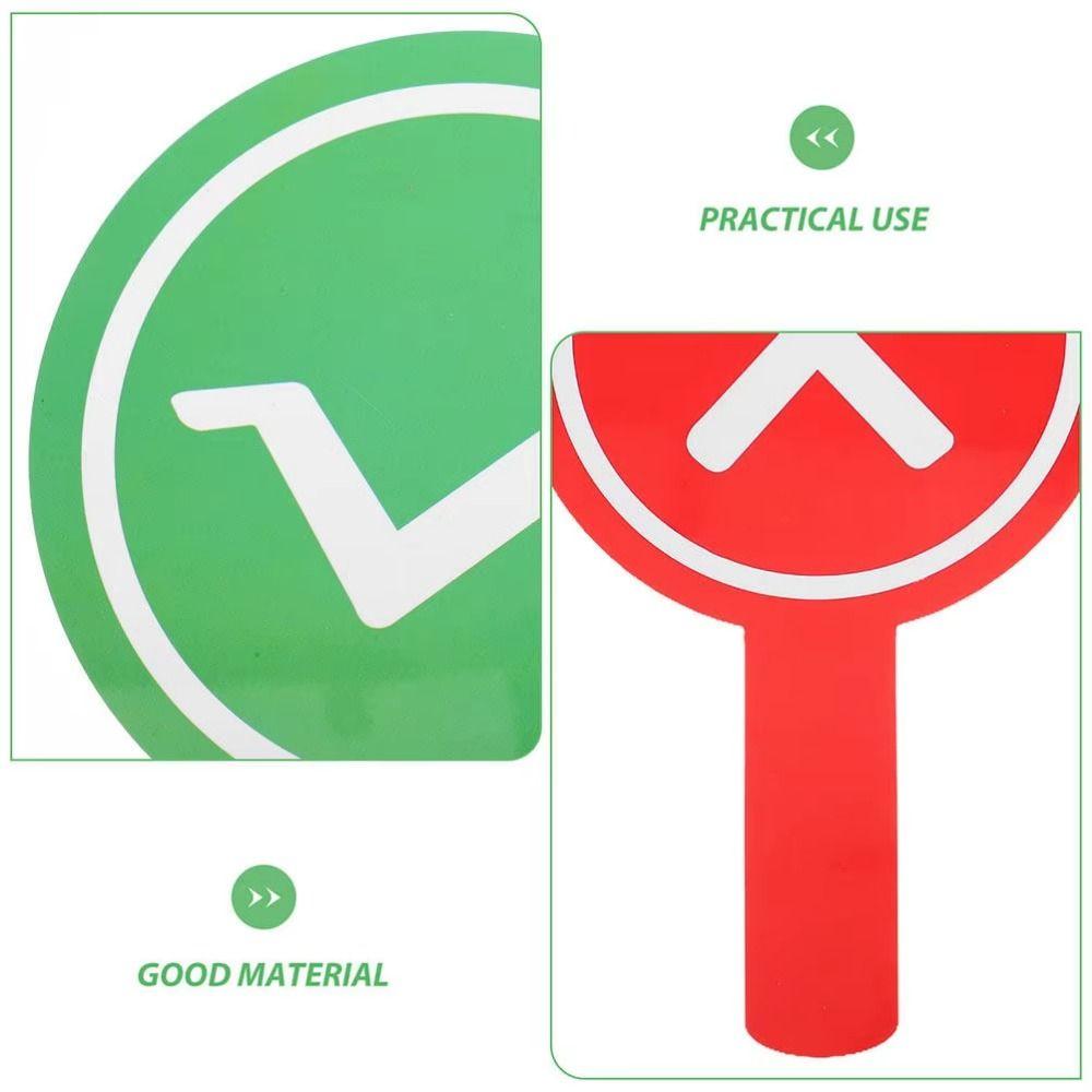 4Pcs Double Sided Hand Held Response Card Portable Classroom Response Signs  Photography Prop