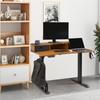 Height Adjustable Desk, 47.2" X 23.6" Electric Dual Monitor Riser Workstation, Whole Piece Desk Board Sit To Stand, 3-Key Modes Sturdy Dual Metal