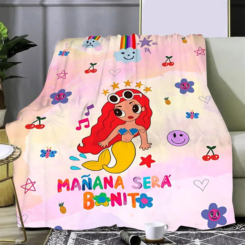 Karol G Manana Sera Bonito Printed Blanket Picnic Blankets Warm Blanket Soft and Comfortable Blanket Home Travel Birthday Gift