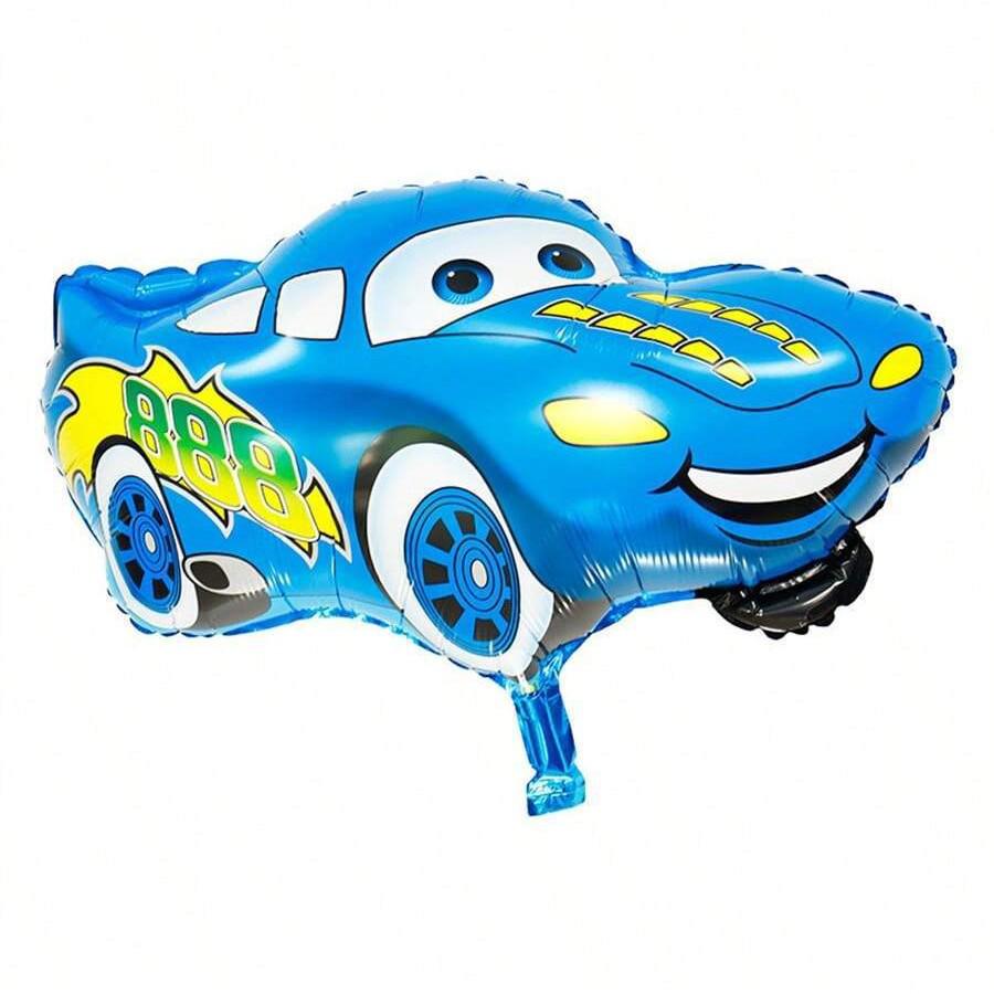 McQueen Cross-Border Red & Blue Cartoon Car Aluminum Foil Balloon for Birthday Theme