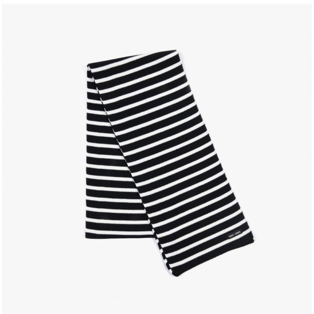 Saint James Daguai Stripe Muffler Navy Ecume 2945