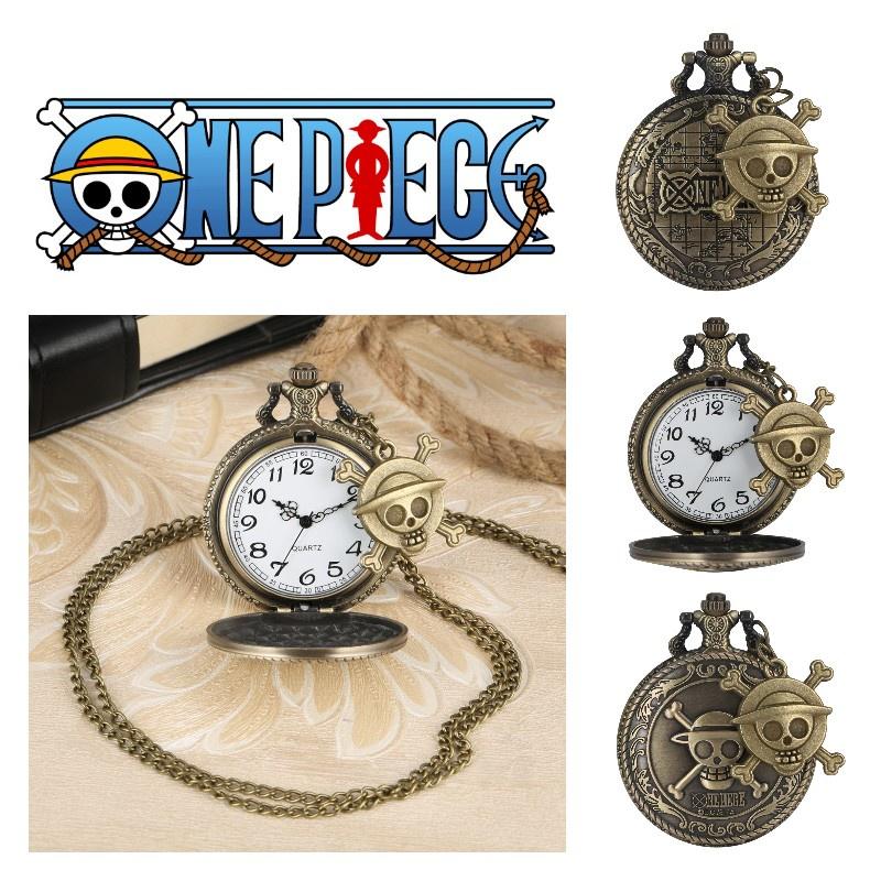 Anime One Piece Luffy Quartz Pocket Watch Retro Design With Prominent Logo Perfect Gift For Fans Lightweight And Portable Multi-functional
