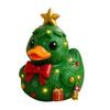 Christmas Duck Figurine Gingerbread Christmas Tree Duck Ornament Desktop Candy Cane Duck Statue