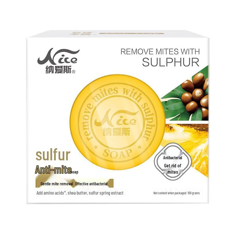 

NICE Sulfur Mite-Cleansing Soap with Orange Blossom Scent, 100g
