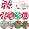 DIY Diamond Painting Point Diamond Coaster, Full Diamond Round Valentine's Day Thermal Insulation Mat, Diamond Painting Coaster
