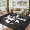 Scorpions Design Crystal Velvet Rug Soft Decorative Mat for Bedroom Entrance