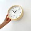 KATOMOKU Muku Clock 13 Hinoki Wall Clock Continuous Second Hand km-130HIRC 220mm (Radio Clock)