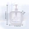 500ml Refillable Lotion Pump Bottle Empty Plastic Dispenser Leakproof Portable for Body Lotion Hand Wash Shower Gel Office Gift