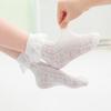 Summer Baby Lace Ruffle Socks Thin Mesh Breathable Short Sock Princess Girls Bow Dress Ankle Socks Kids Lolita White Black Sock