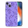 infinity on Purple Transparent Phone Case For iPhone 15 16 14 13 12 11 Pro Max XS X XR SE 7 8 Plus TPU Clear Lens Protect Cover