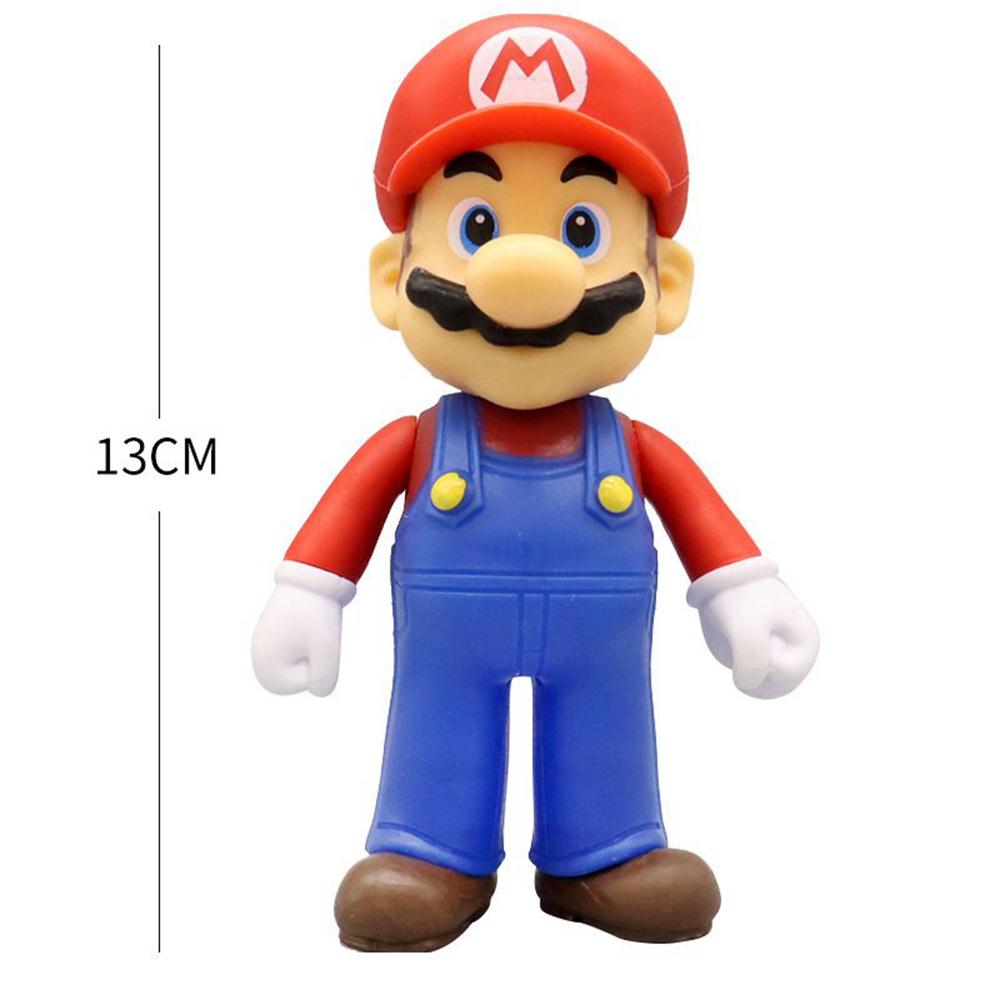 1 Pc Anime Super Mario Bros Action Figures Red Mario PVC Model Standing Posture Desk Decorations Collection Kid Gift Toy