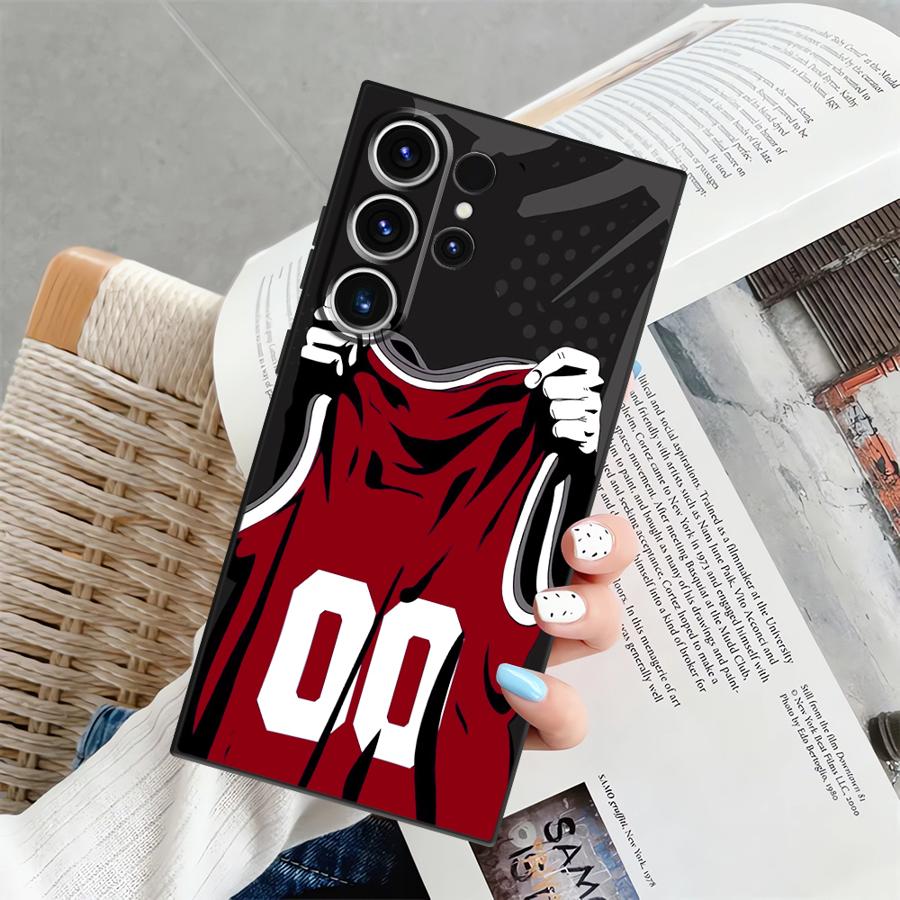 

Jersey Numbers Funda Phone Cover Case for Samsung Galaxy S25 S10 S9 S23 S21 FE Note 20 8 9 10 S26 S20 Ultra S24 Plus Galaxy S23 FE