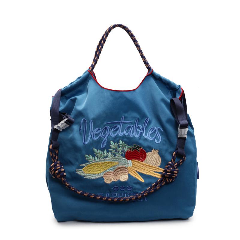 Exquisite and Versatile Embroidery Contrasting Color Large Capacity Women's Underarm Bag Korean Version of the New One-shoulder Crossbody Bag