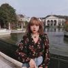 2026 Spring-Autumn Elegant Floral V-Neck Puff Sleeve Short Top for Women