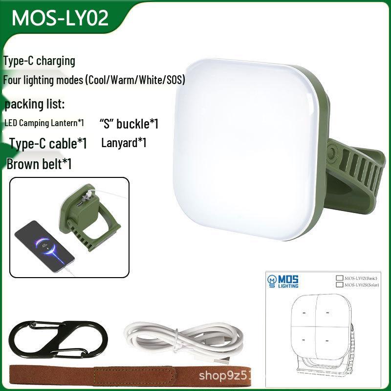 Solar-Powered Camping Lantern with Magnetic Base and Power Bank