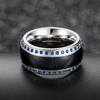 Qianfeng Jewelry New Titanium Steel Mens Mighty Diamond Set Ring