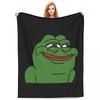 Pepe The Frog Peepo Emote Blankets Soft Warm Flannel Throw Blanket Bedding for Bed Living Room Picnic Travel Home Couch