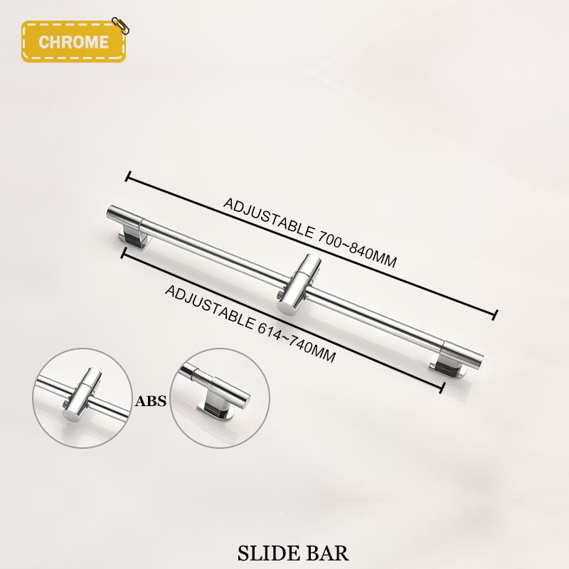 Chromová nástěnná nastavitelná zvedací tyč s 3-funkční ruční sprchou Mosazný ventil pro teplou a studenou směšovací armaturu Koupelnová sprchová sada