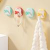 3Pcs Flower Adhesive Hooks Waterproof Bathroom Towel Hook Cute Wall Hook for Kitchen Utensils Bedroom Clothes Entryway Keys Storage