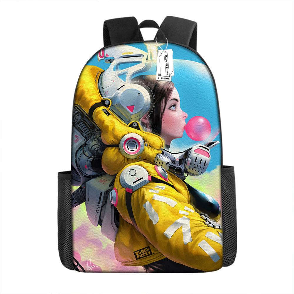 Astronaut Backpack Primary And Secondary School School Bag Grade 1-6 Backpack Creative Printed Backpack