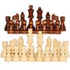 Wooden 32Pcs Chess Game Pawns Chessmen Standard Tournamen Staunton 2.2In King Figures Chess Pieces Only For Chess Board Game