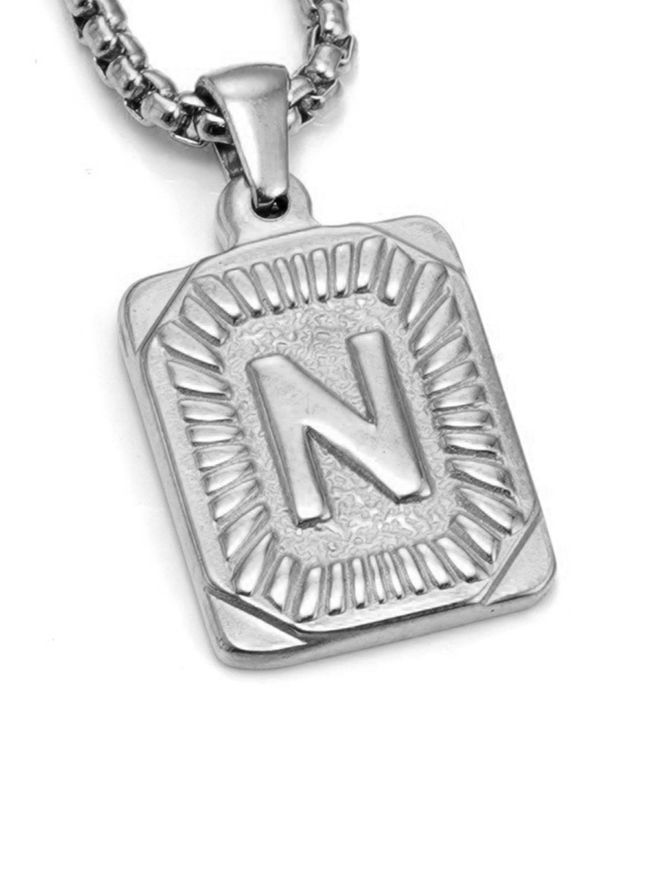 

Модное 26-буквенное ожерелье золотого цвета с подвеской для мужчин и женщин, кубинская цепочка для пары, очаровательное первоначальное ожерелье, колье, ювелирное изделие, воротник