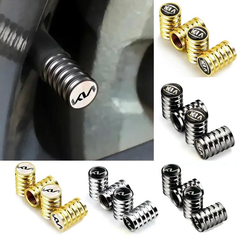 4pcs Car Wheel Tire Valve Cover Caps for KIA K5 Soul Picanto Rio Ceed Sportage Cerato Sorento Niro Stonic Exterior Accessories