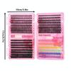 Colour Lash Clusters Set False Eyelashes Extensions Kit Bond And Seal Colorful Simulation Grafted Eyelashes Makeup Supplies