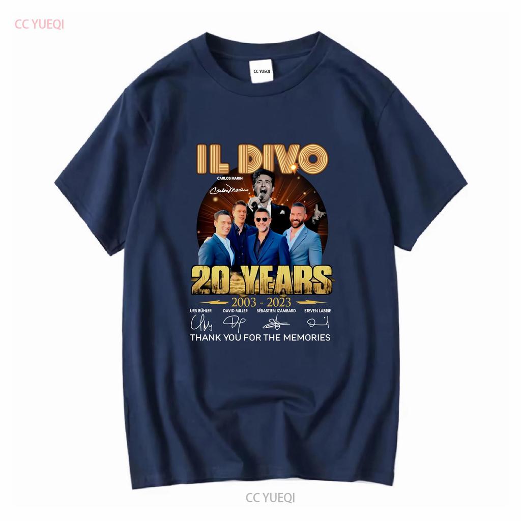 Il Divo 20 Years Thank You For The Memories T Shirt Full Size S 5XL vintage Washed Comfortable Stretched streetwear Versatile
