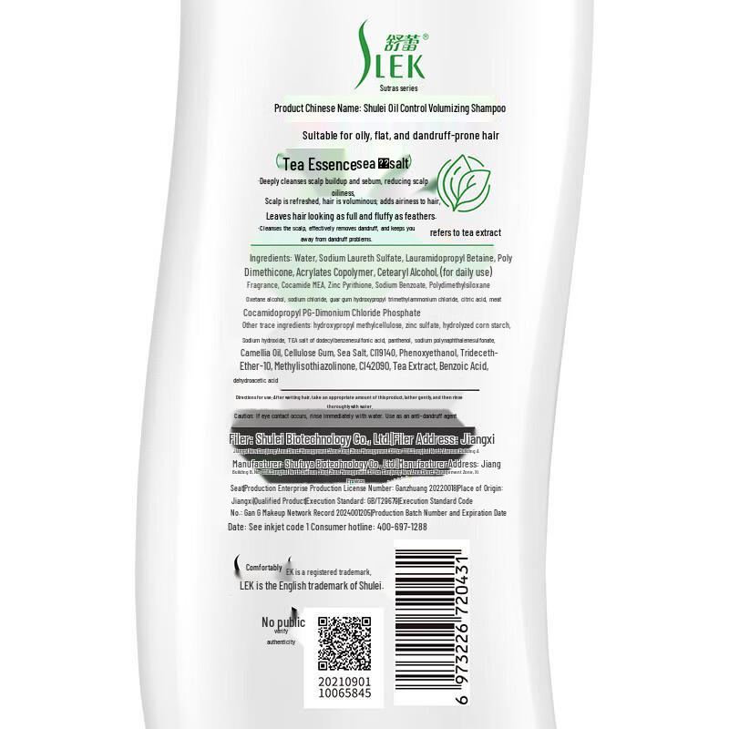 SLEK Green Tea Oil Control & Volumizing Anti-Dandruff Shampoo