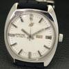 USED MENS ENICAR AUTOMATIC 167 SWISS DAY&DATE WHITE COLOR DIAL WATCH A432176-2 R110-a432176
