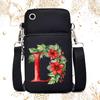 Creative 26 English floral letter printing trend messenger bag casual portable multi-function lightweight mobile phone bag