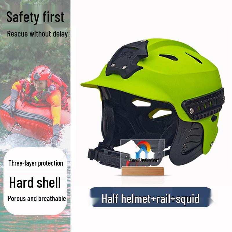 Marine Safety Helmet: Breathable, Impact-Resistant Full Face Protection for Water Sports and Flood Area Rescue.