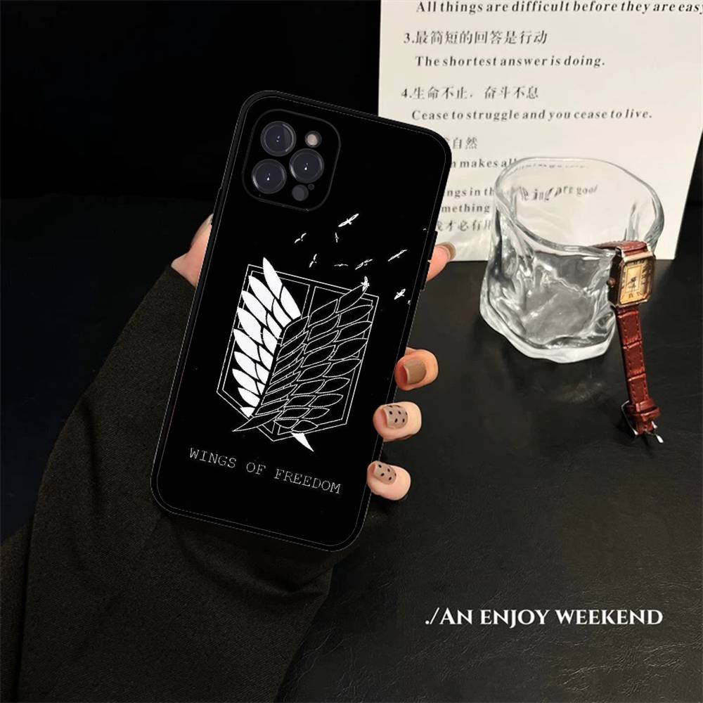 Anime A-Attack On Titan Phone Case For IPhone 16 15 8 7 6 6S Plus X SE XR XS 14 11 12 13 Mini Pro Max Mobile Case